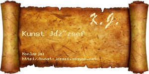 Kunst József névjegykártya